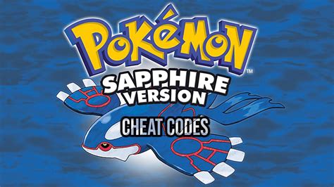 pokemon sapphire cheats codes